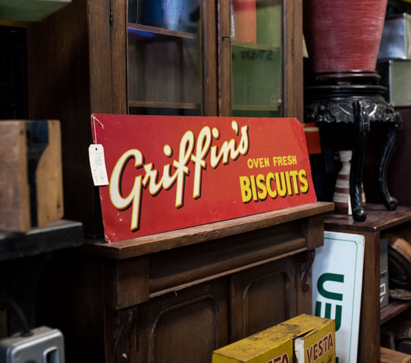 Red griffins sign.