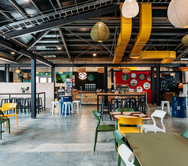 The dining area inside Kai Tahi Porirua.