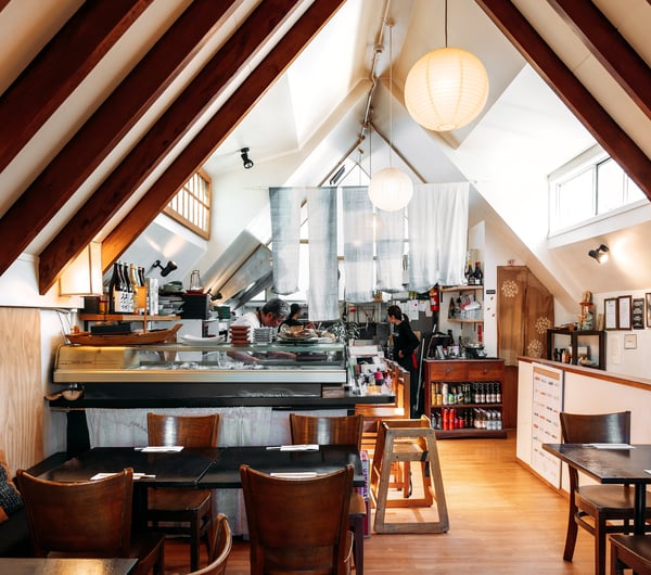 The inside of Kappa restaurant in Queenstown.