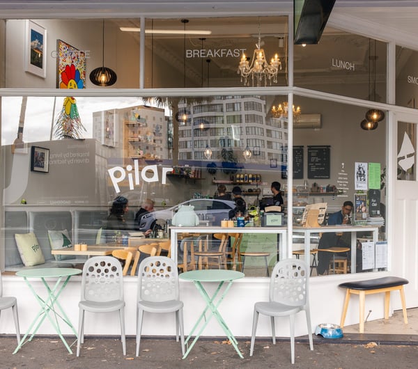 The exterior of Pilar Cafe and Eatery.