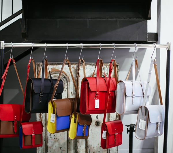 Bags on display.