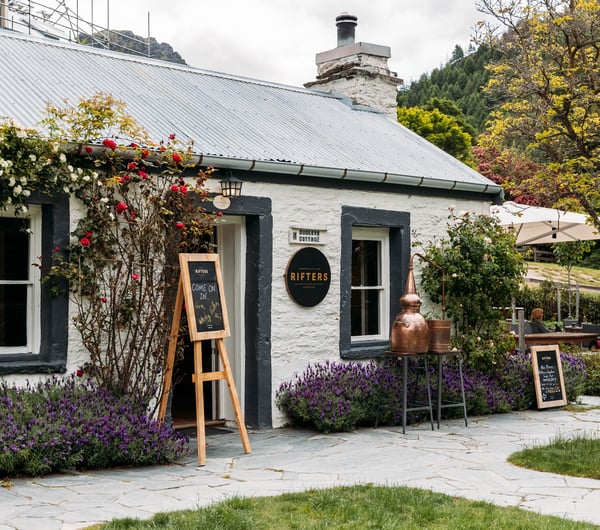 Exterior view of Arrowtown's Rifters Tasting Room.