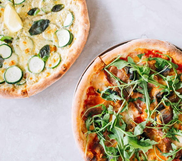 Close up of pizza.