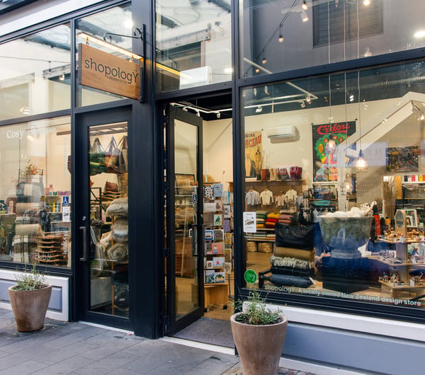 Exterior of retail shop Shopology.