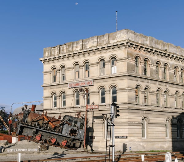 Exterior view of Steampunk HQ victorian building in Ōamaru.