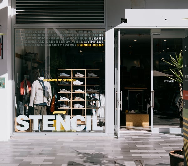 Exterior of Stencil store in Christchurch
