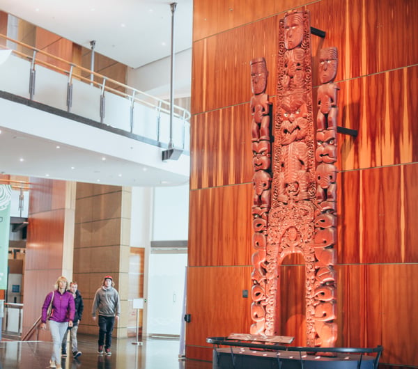 The interior of the museum.