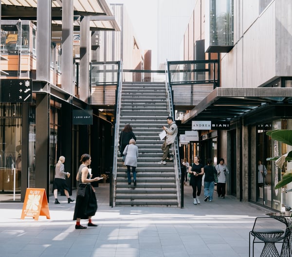 The Crossing courtyard.