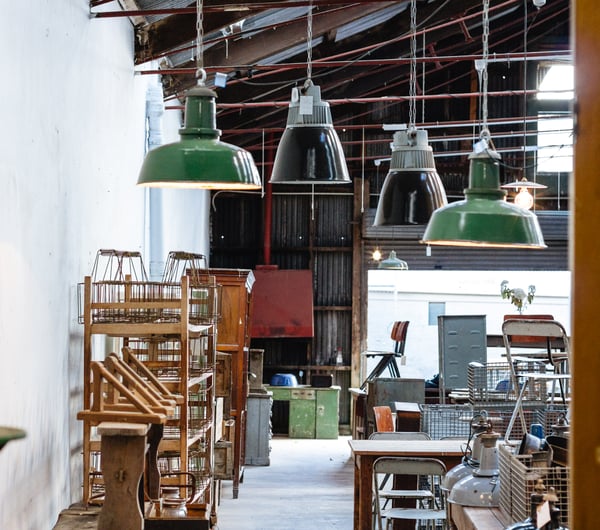 Inside the shop.