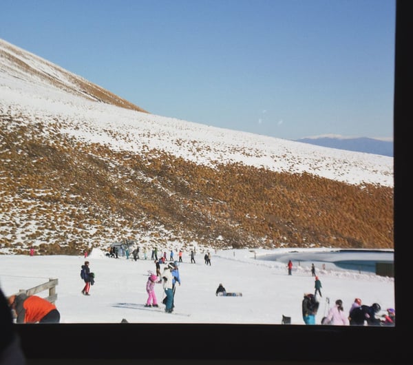 People skiing at one New Zealand's best ski fields Roundhill.