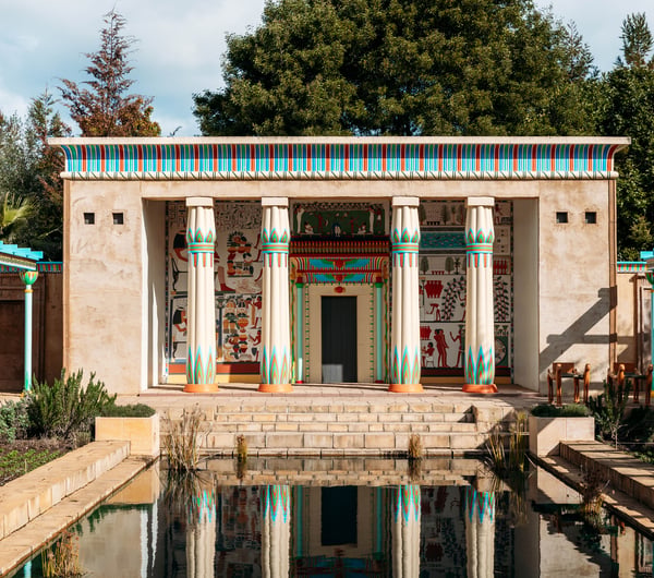 The Greek section of Hamilton Gardens.