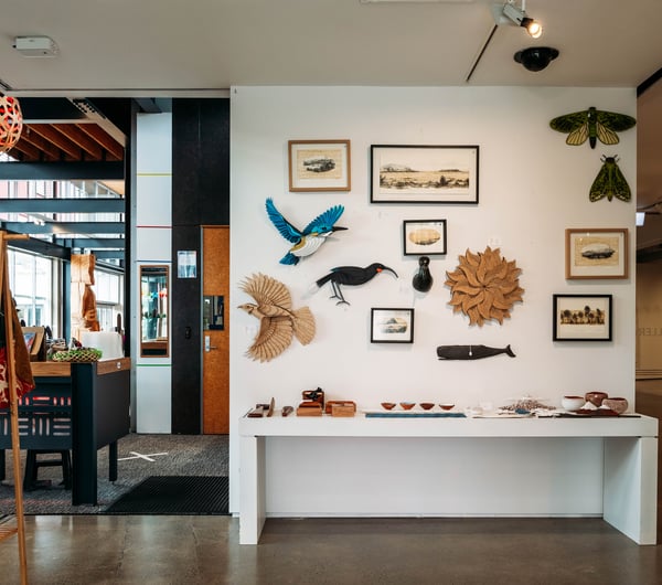 Homewares on display inside Toi Store Porirua.