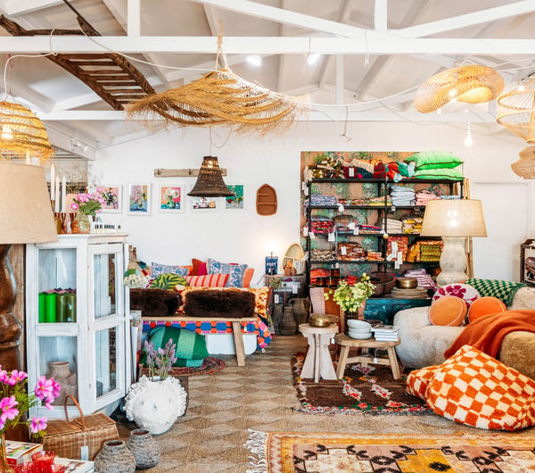 The interior of a brightly decorated store.
