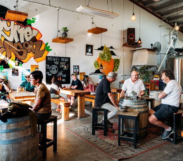 People dining inside Rhyme x Reason.