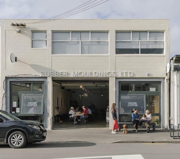 Exterior of Ozone Coffee on Walker Street in Christchurch