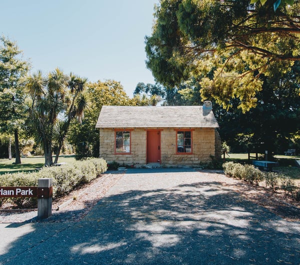 A little house in Chamberlain Park in North Canterbury.