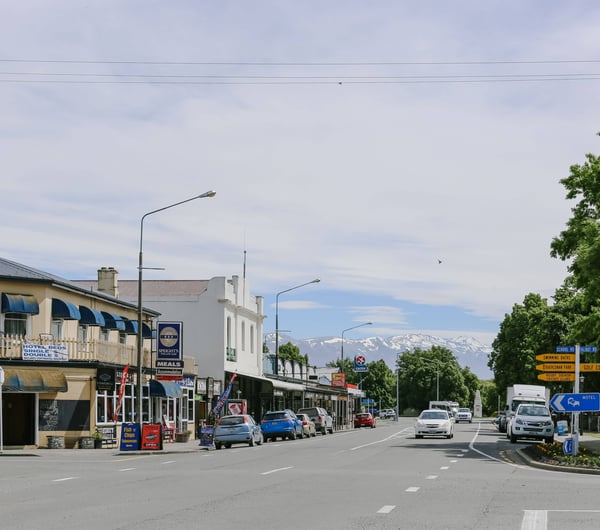 The streets of Geraldine on a sunny day.