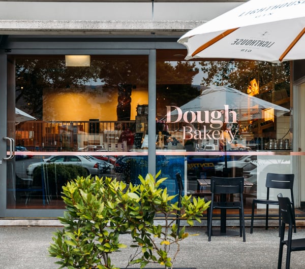 The exterior of Dough Bakery in Upper Hutt.