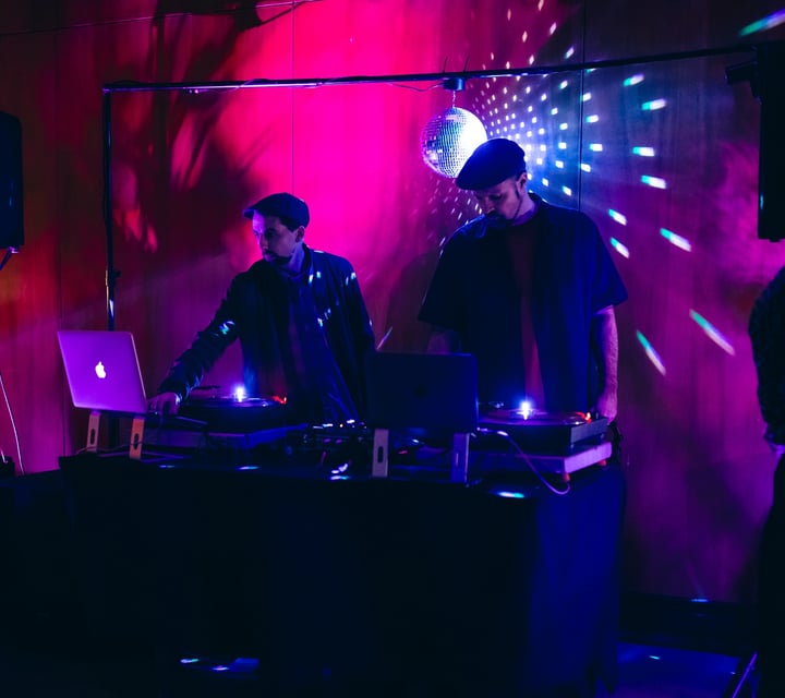 Live DJs playing at Evil Genius.