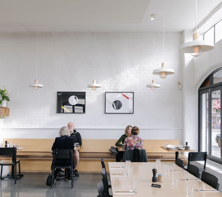Customers dining at Hardy St Eatery.