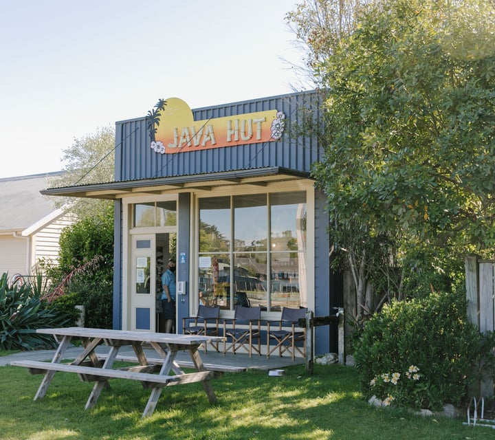 Exterior of Java Hut, Māpua.