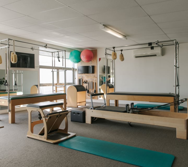 An empty pilates studio.