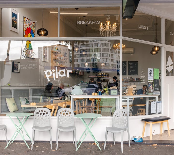 The exterior of Pilar Cafe and Eatery.