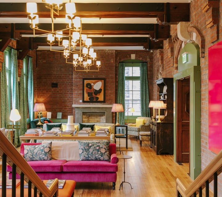 A Modern Gothic lounge design.