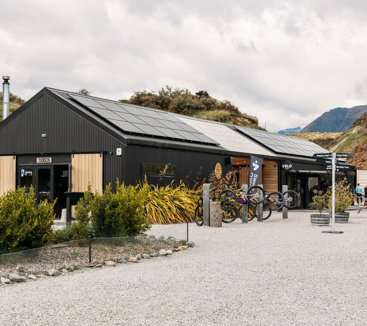 Exterior view of Velo Café & Beer Garden.