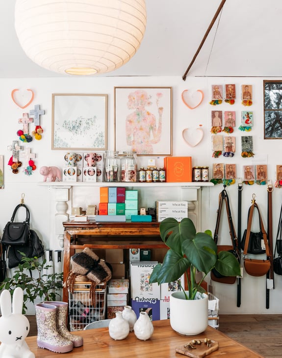 Inside a boutique in the famed Country Lane shopping destination.