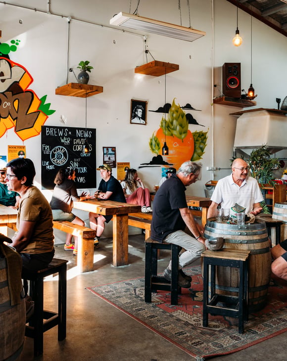 People dining inside Rhyme x Reason.