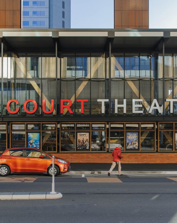 Exterior of the new Court Theatre building in Christchurch