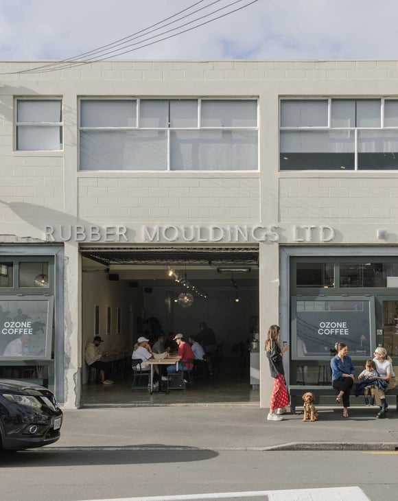 Exterior of Ozone Coffee on Walker Street in Christchurch