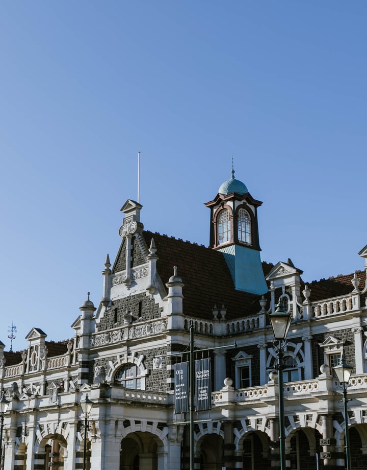 The Dunedin Railway Station.