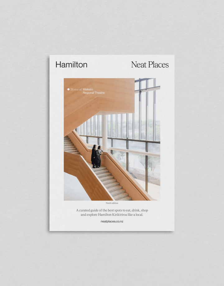 A photo of the latest Neat Places Hamilton pocket guide.