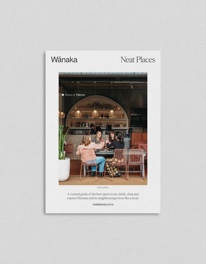 A photo of the ninth edition of the Neat Places Wanaka pocket guide