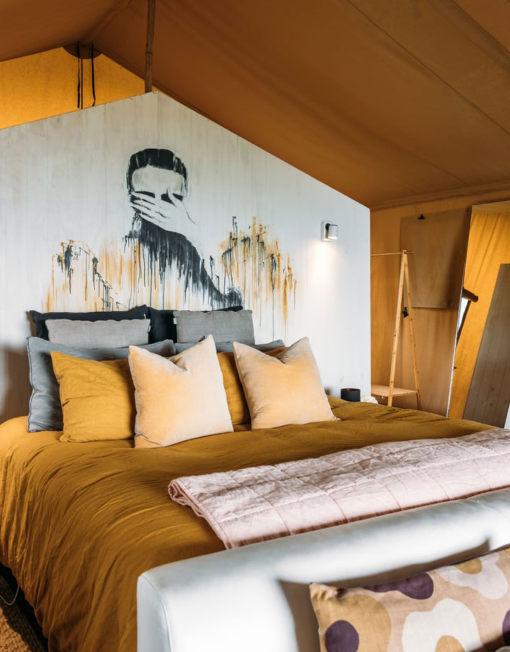 Bedroom view of Dreamscape Glamping.