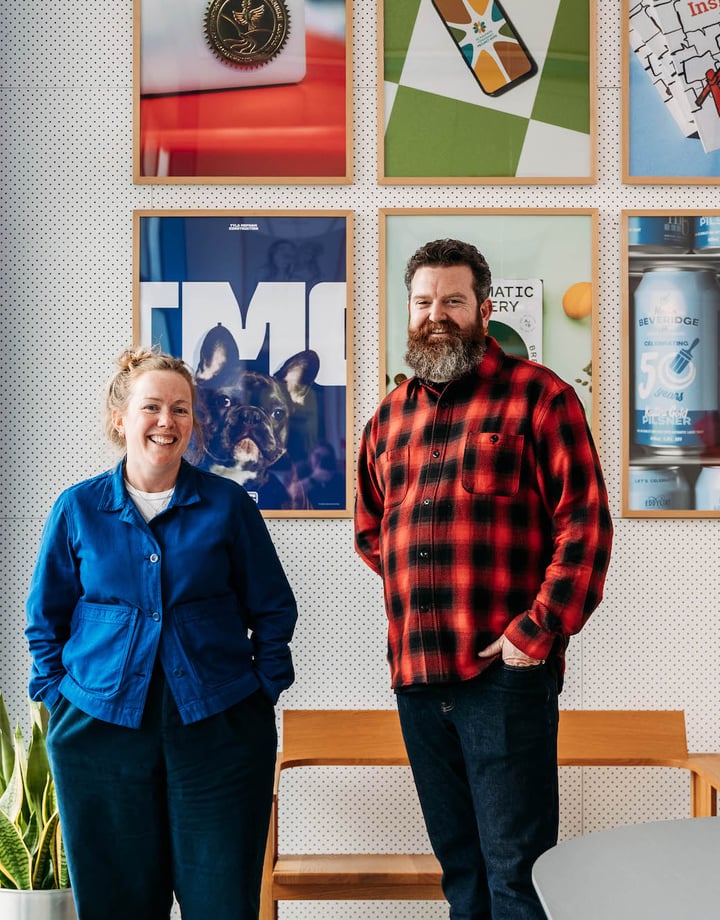 Portrait of Jemma Cheer and Adam Curry, Palmerston North