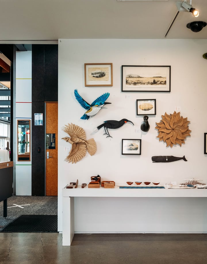 Homewares on display inside Toi Store Porirua.