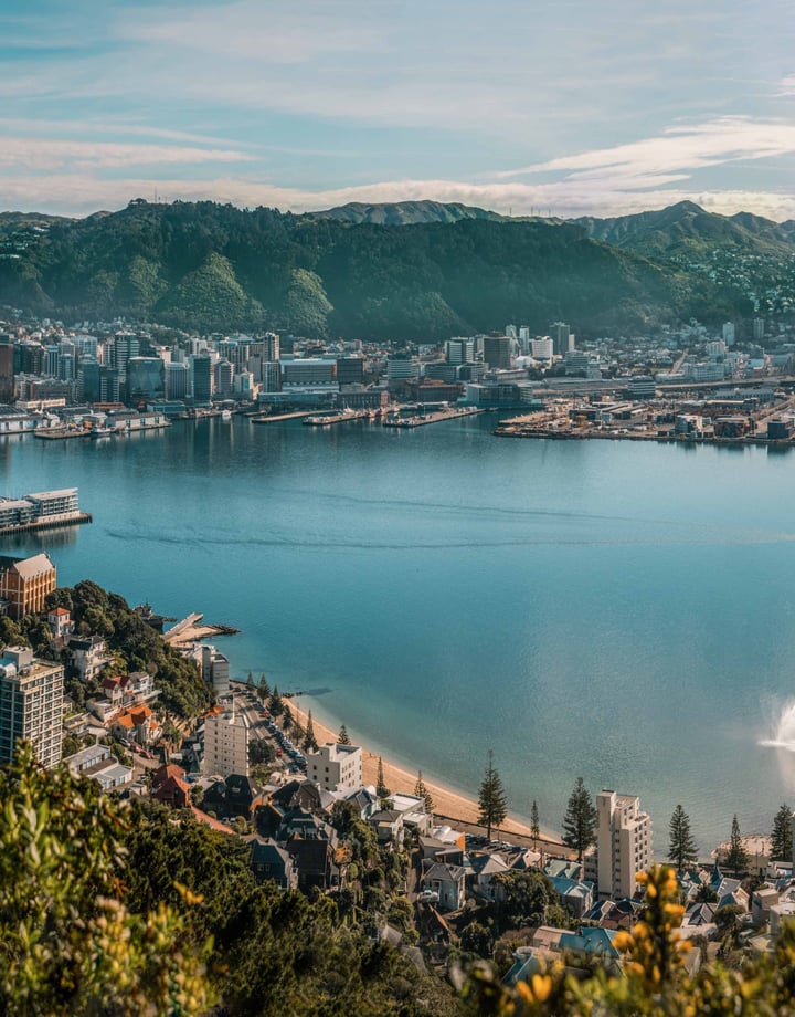 A view of Mt Victoria on a sunny day.