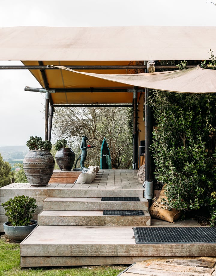 Outside view of Dreamscape Glamping accommodation.