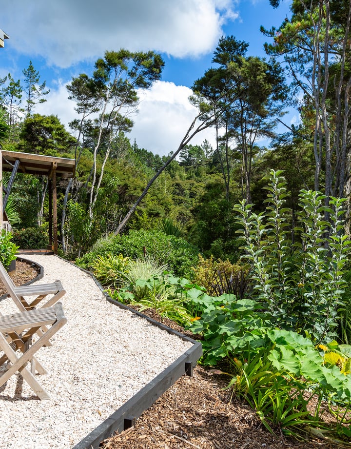 Outdoors area at Warblers Retreat in Auckland