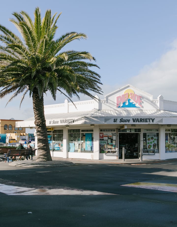 View of the New Brighton Mall, Christchurch.