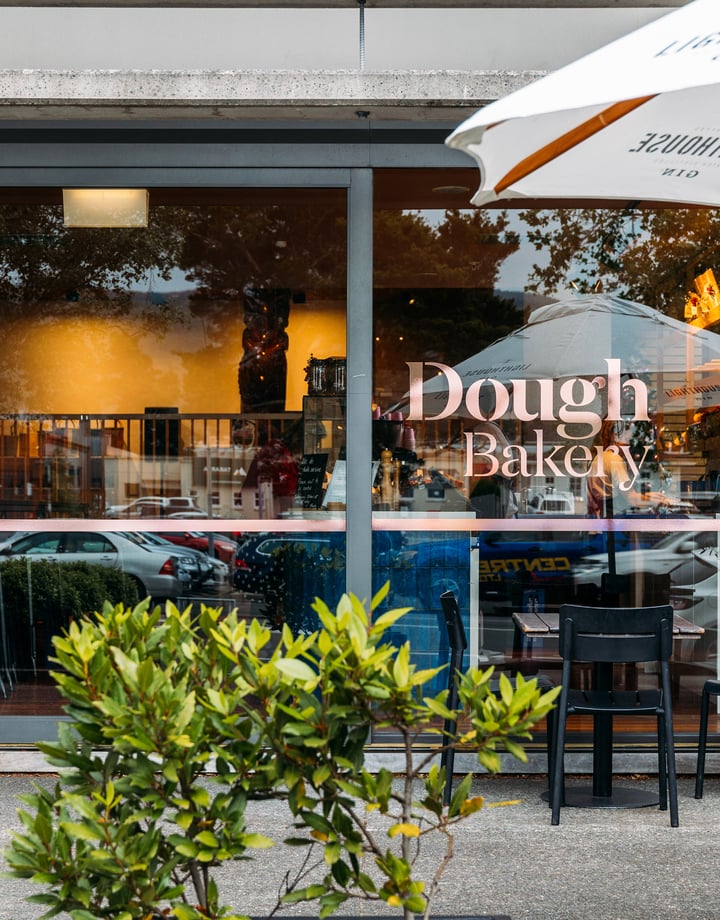 The exterior of Dough Bakery in Upper Hutt.