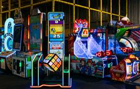 Arcade games inside Brewtown Entertainment at Upper Hutt.