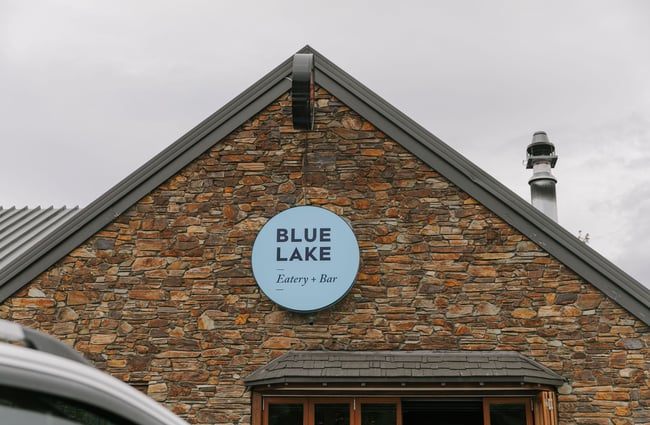 Exterior sign at Blue Lake Eatery and Bar, Tekapo.