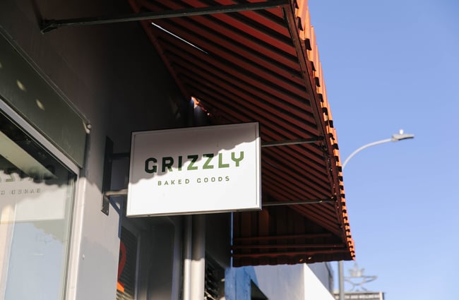 Street sign for Grizzly at The Welder.