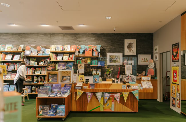 Counter area at Telling Tales, Christchurch.