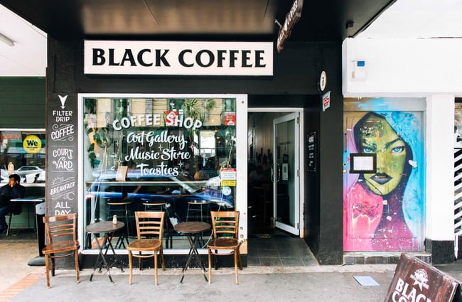 Exterior view of Black Coffee.