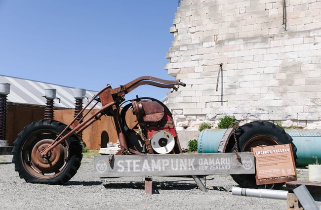 Steampunk tractor at the Steampunk HQ in Ōamaru.